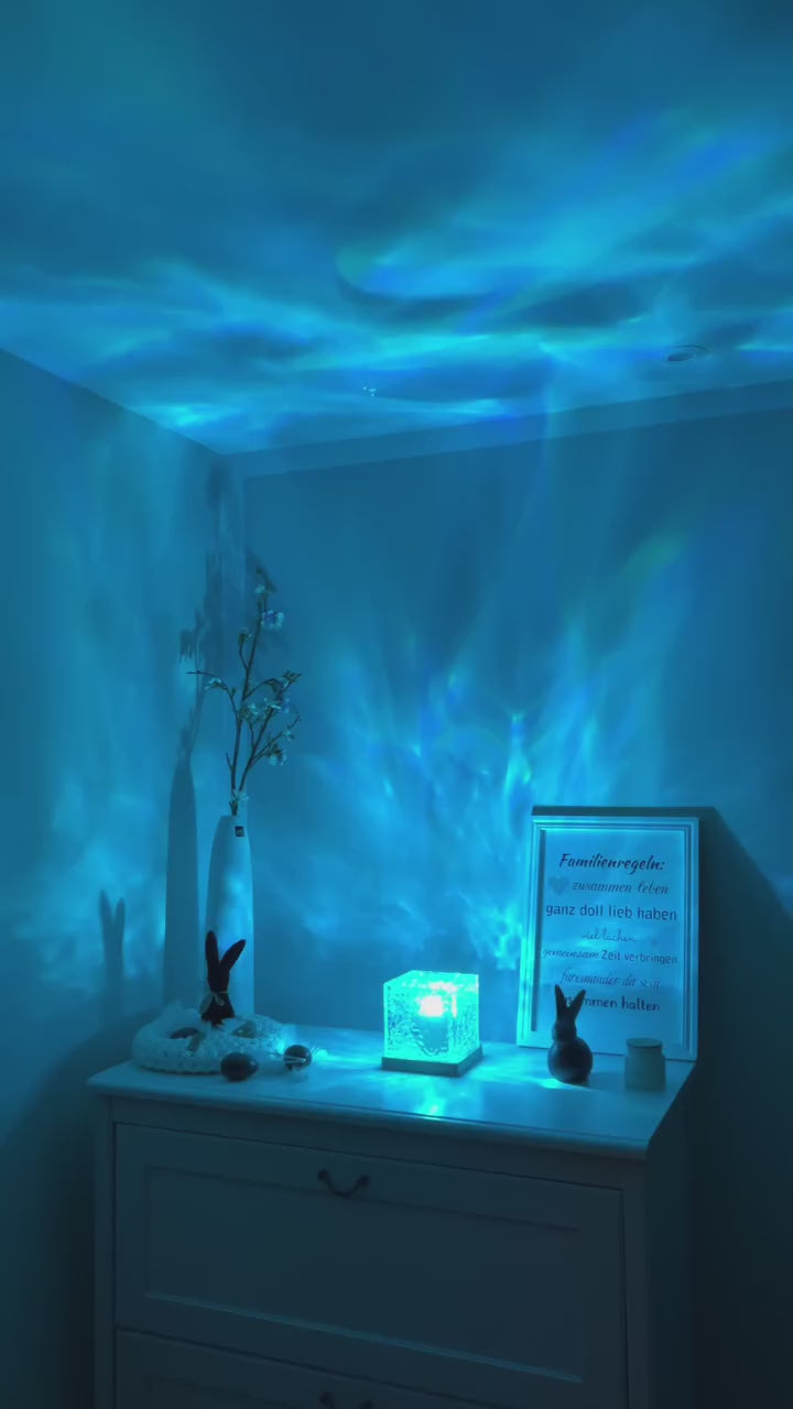 AuraGlow Crystal Sunset Lamp – 16 Color Ambient LED Light